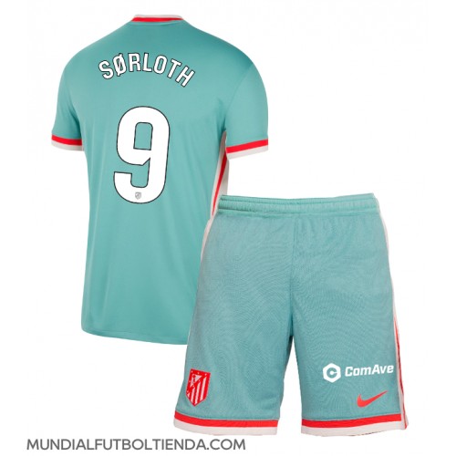 Camiseta Atletico Madrid Alexander Sorloth #9 Segunda Equipación Replica 2024-25 para niños mangas cortas (+ Pantalones cortos)